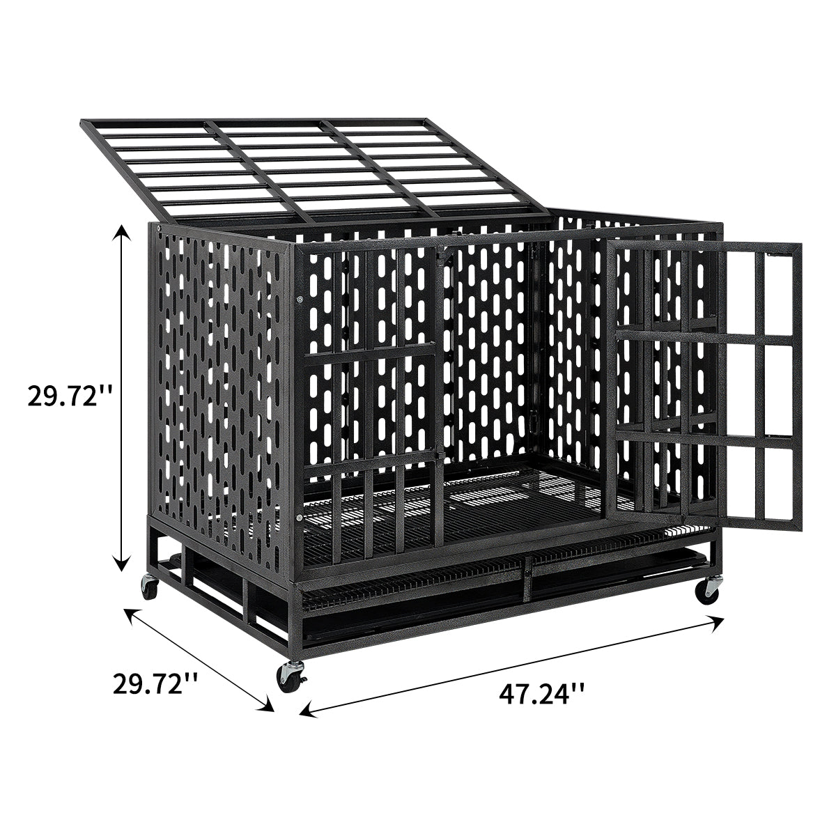 Fuzzy-Bird Pre-Assembled Metal Panel Heavy Duty Dog Cage L/XL/XXL