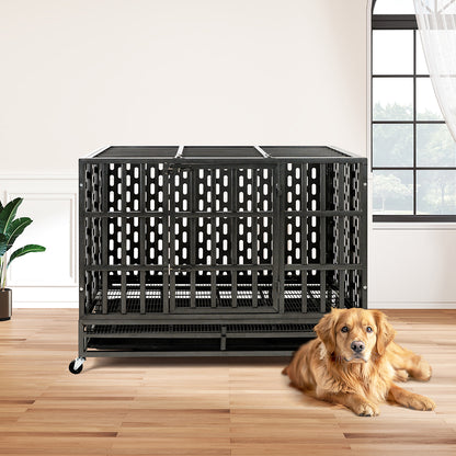 Fuzzy-Bird Pre-Assembled Metal Panel Heavy Duty Dog Cage L/XL/XXL