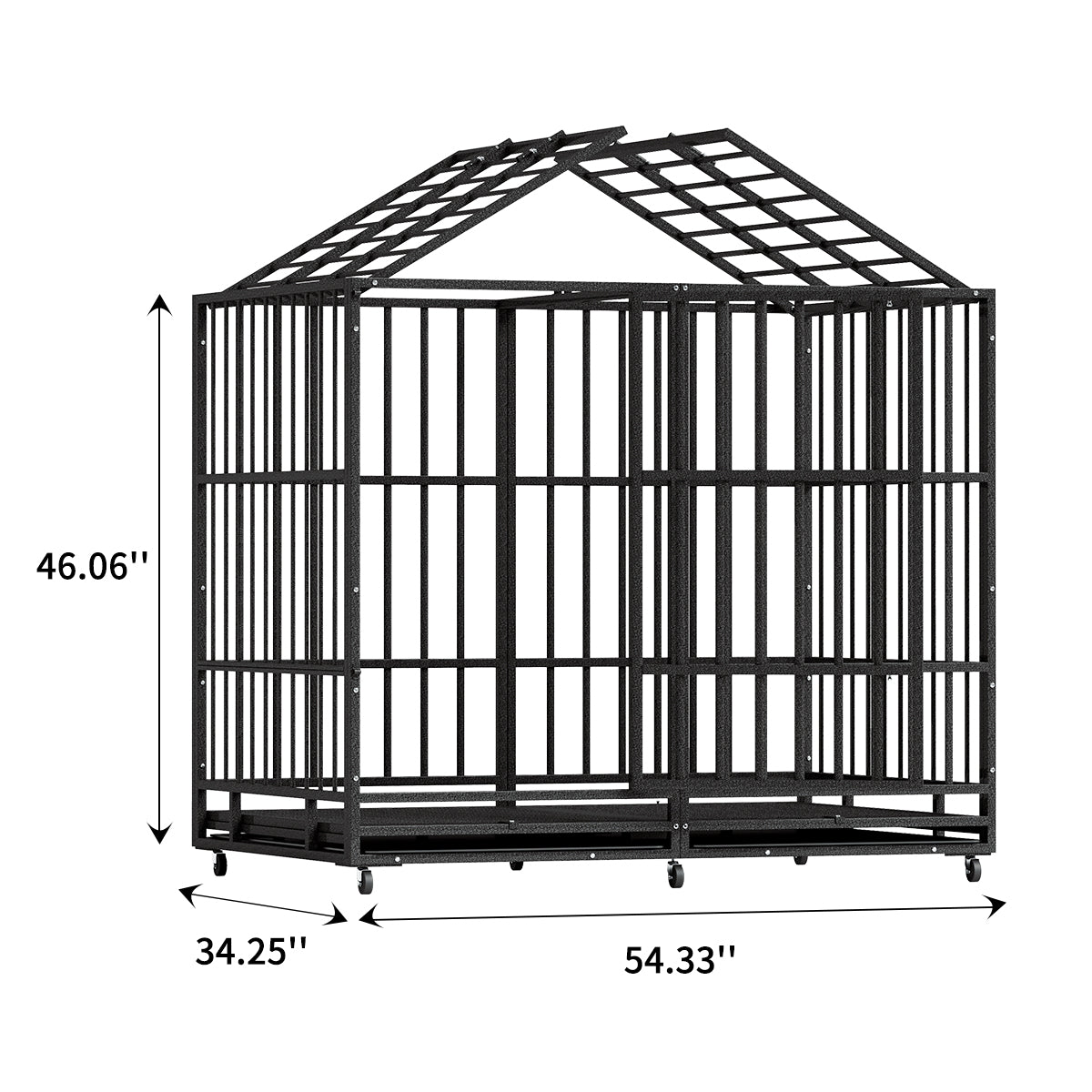 Fuzzy-Bird 53 Inches Heavy Duty Dog Cage