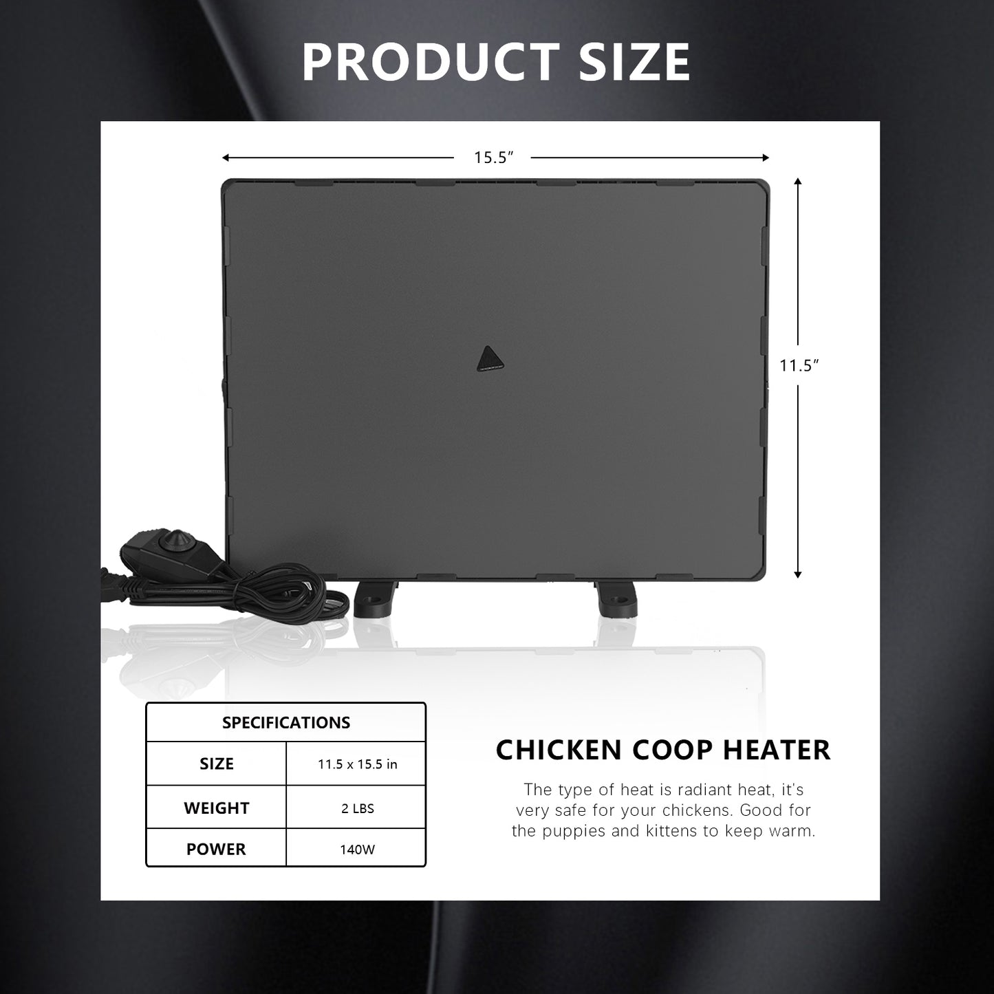 Fuzzy-Bird Chicken Coop Heater Chicken Heating Panel