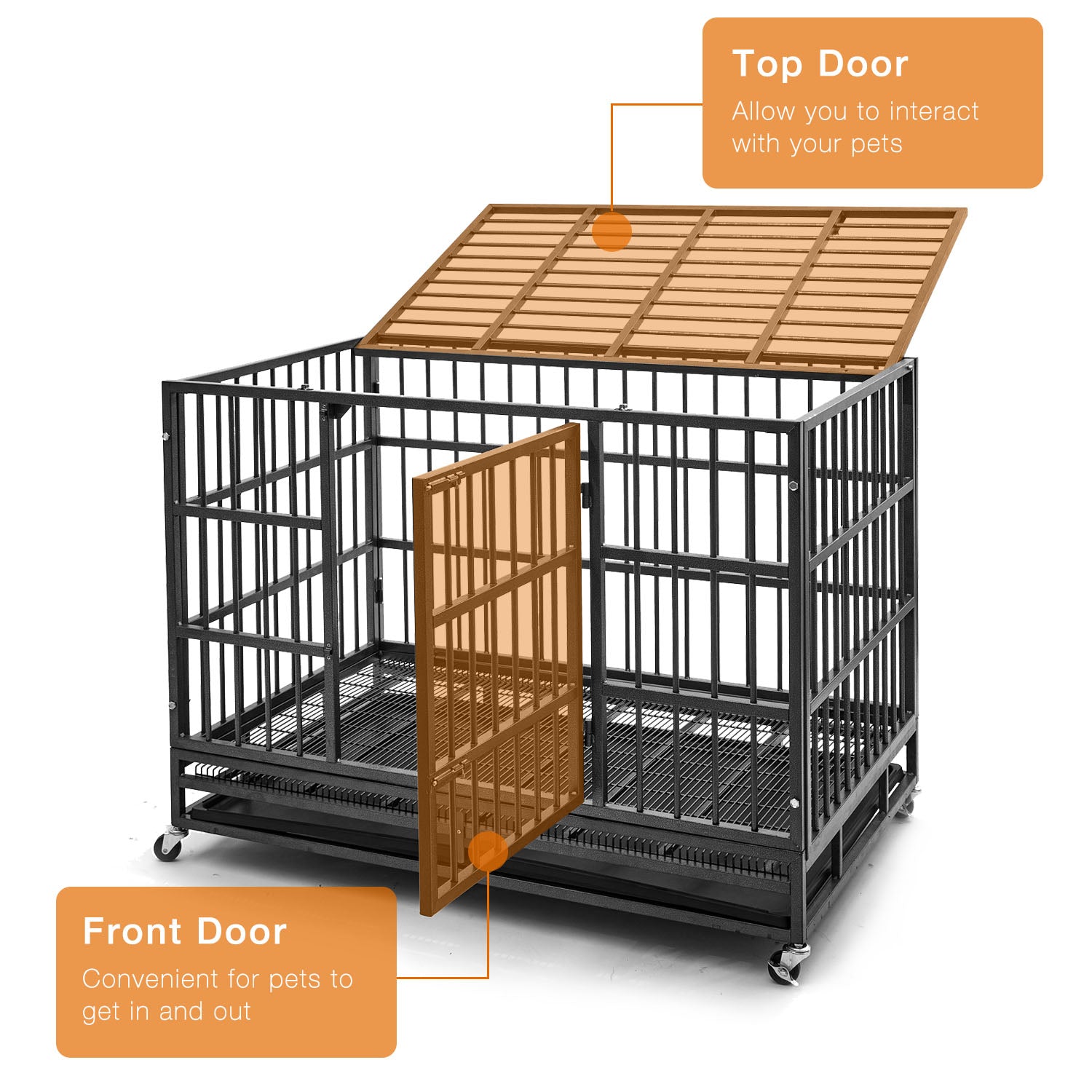 Heavy duty dog outlet crate 48 inch