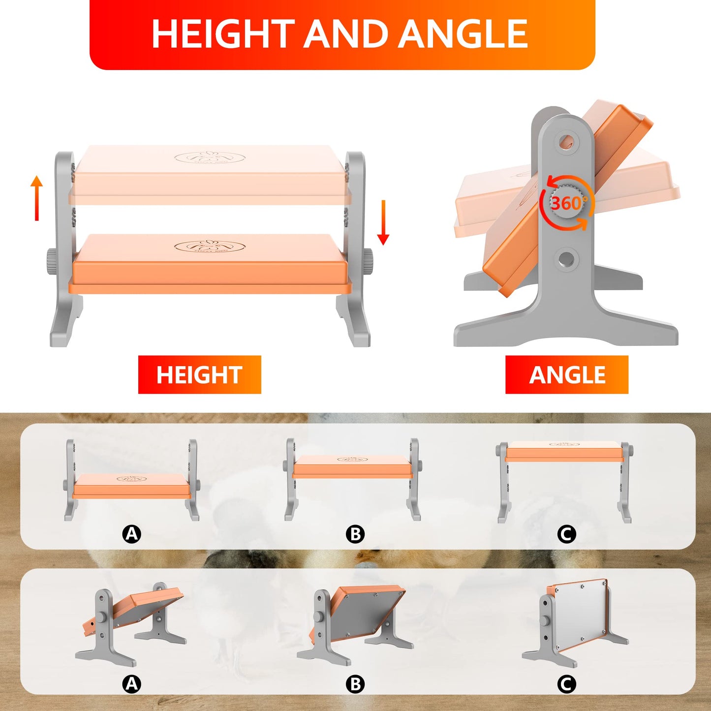 Fuzzy-Bird (12''*8'') Chick Brooder Height Angle Adjustable